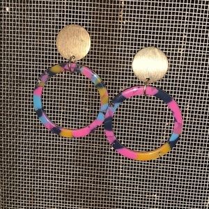 Colored acrylic earrings